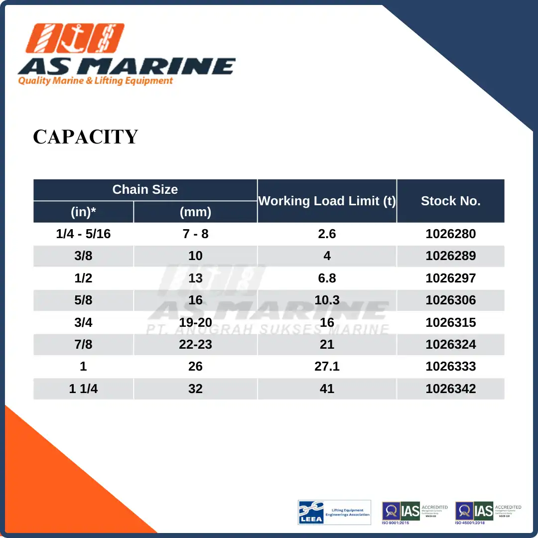 Capacity Crosby USA A1329